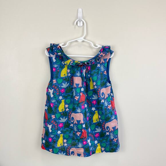 Mini Boden Ruffle Jungle Tank Top 6-7 - Picture 1 of 6